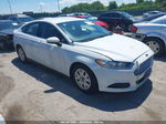 2013 Ford Fusion S White vin: 3FA6P0G75DR253206