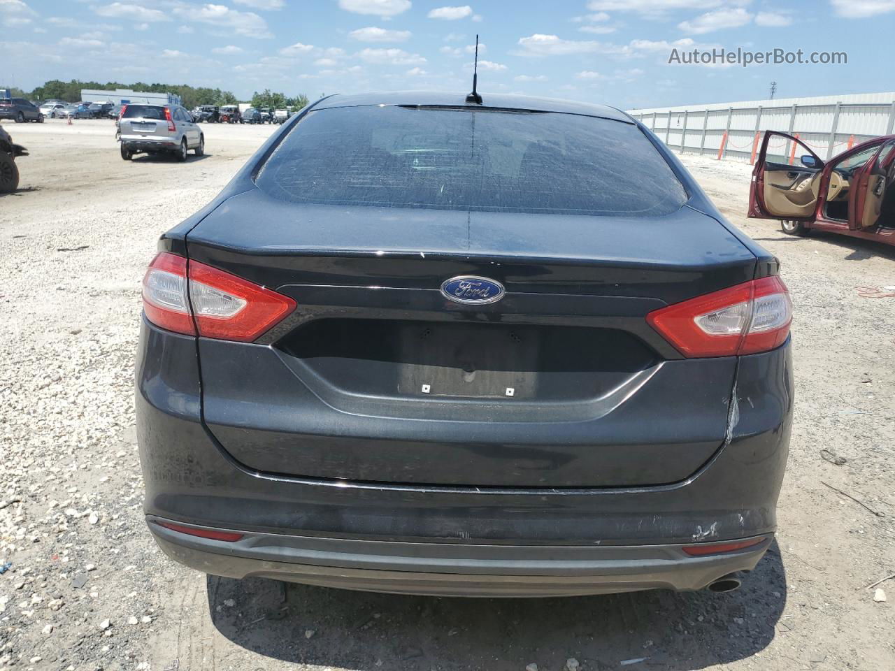 2013 Ford Fusion S Black vin: 3FA6P0G75DR343133