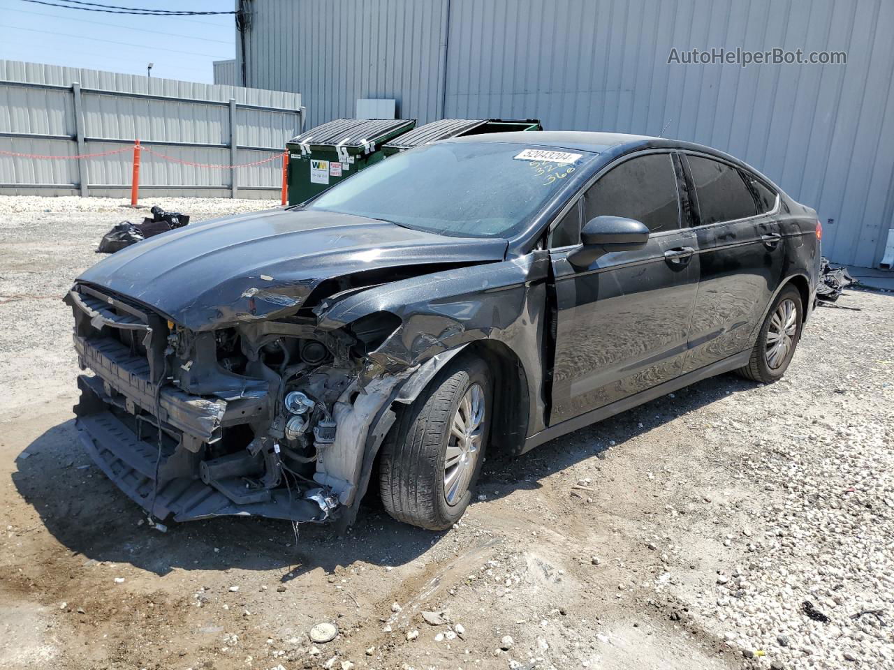 2013 Ford Fusion S Black vin: 3FA6P0G75DR343133