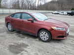 2014 Ford Fusion S Red vin: 3FA6P0G75ER266586