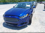 2014 Ford Fusion S Blue vin: 3FA6P0G75ER386386