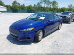 2014 Ford Fusion S Blue vin: 3FA6P0G75ER386386