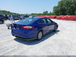 2014 Ford Fusion S Blue vin: 3FA6P0G75ER386386