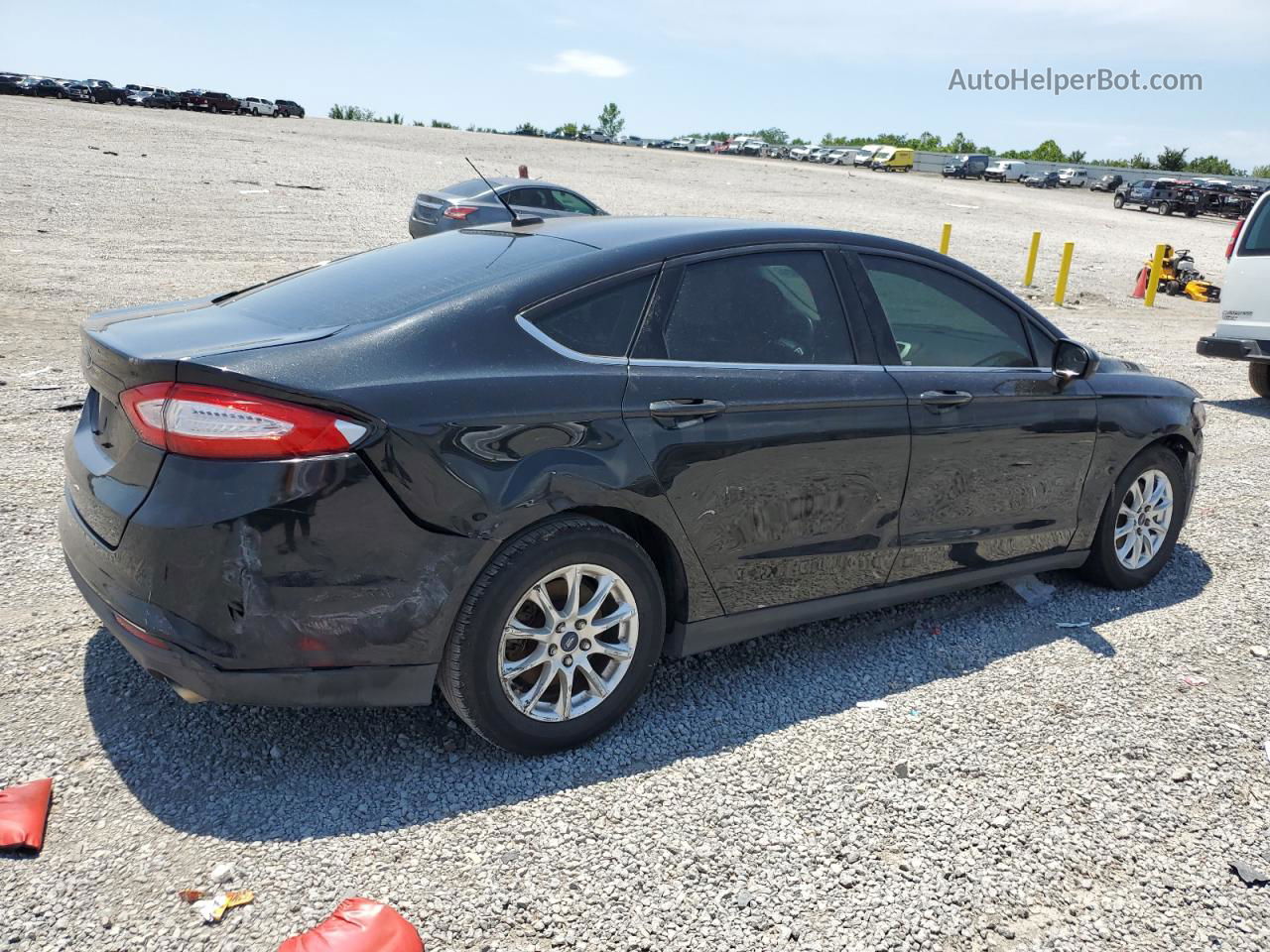 2015 Ford Fusion S Black vin: 3FA6P0G75FR166778