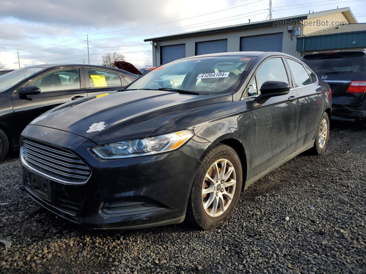 2015 Ford Fusion S Black vin: 3FA6P0G75FR196069