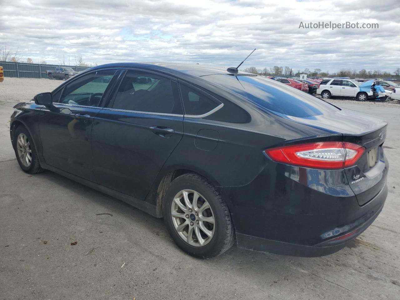 2015 Ford Fusion S Black vin: 3FA6P0G75FR205823