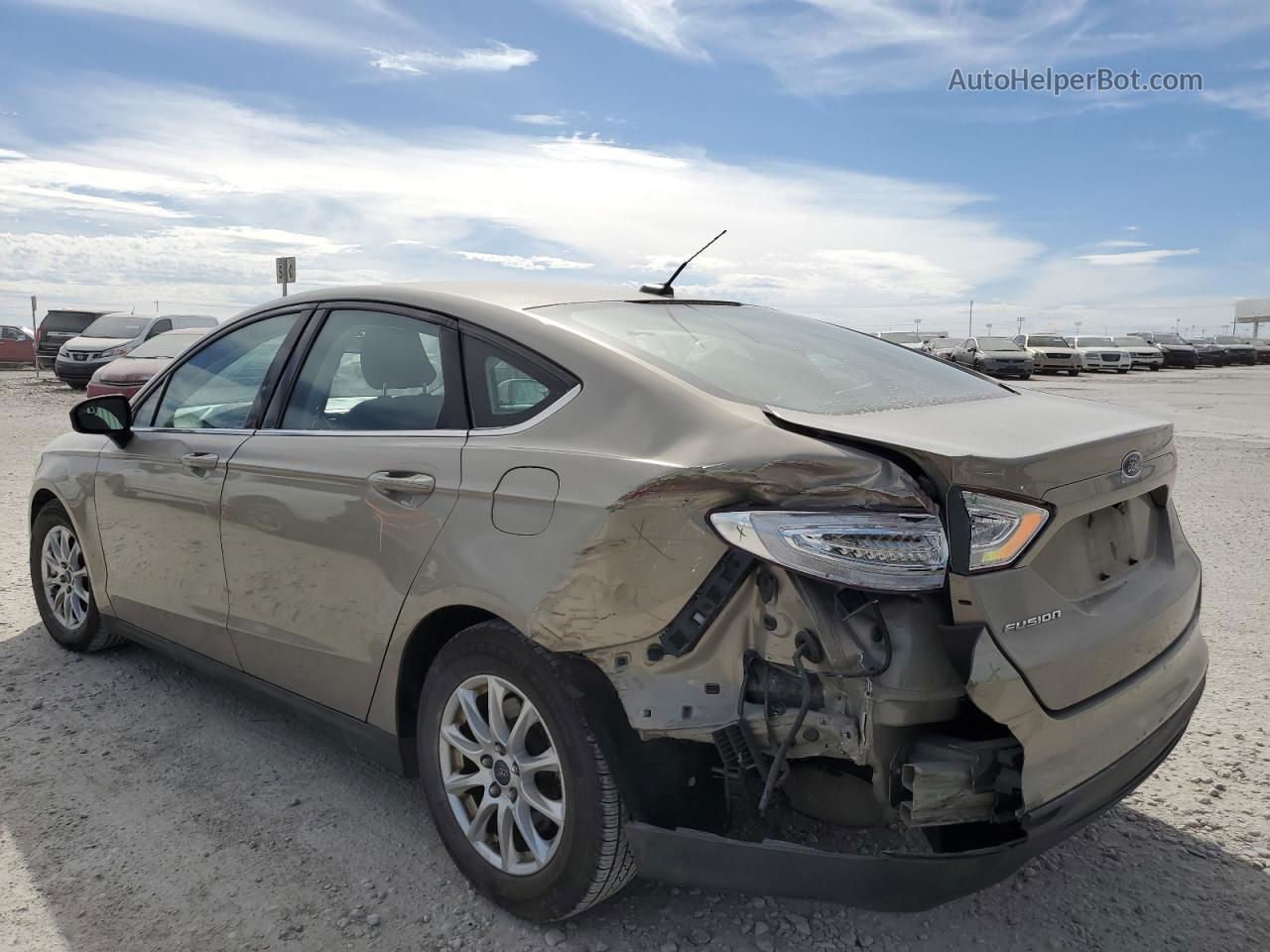 2015 Ford Fusion S Tan vin: 3FA6P0G75FR206390