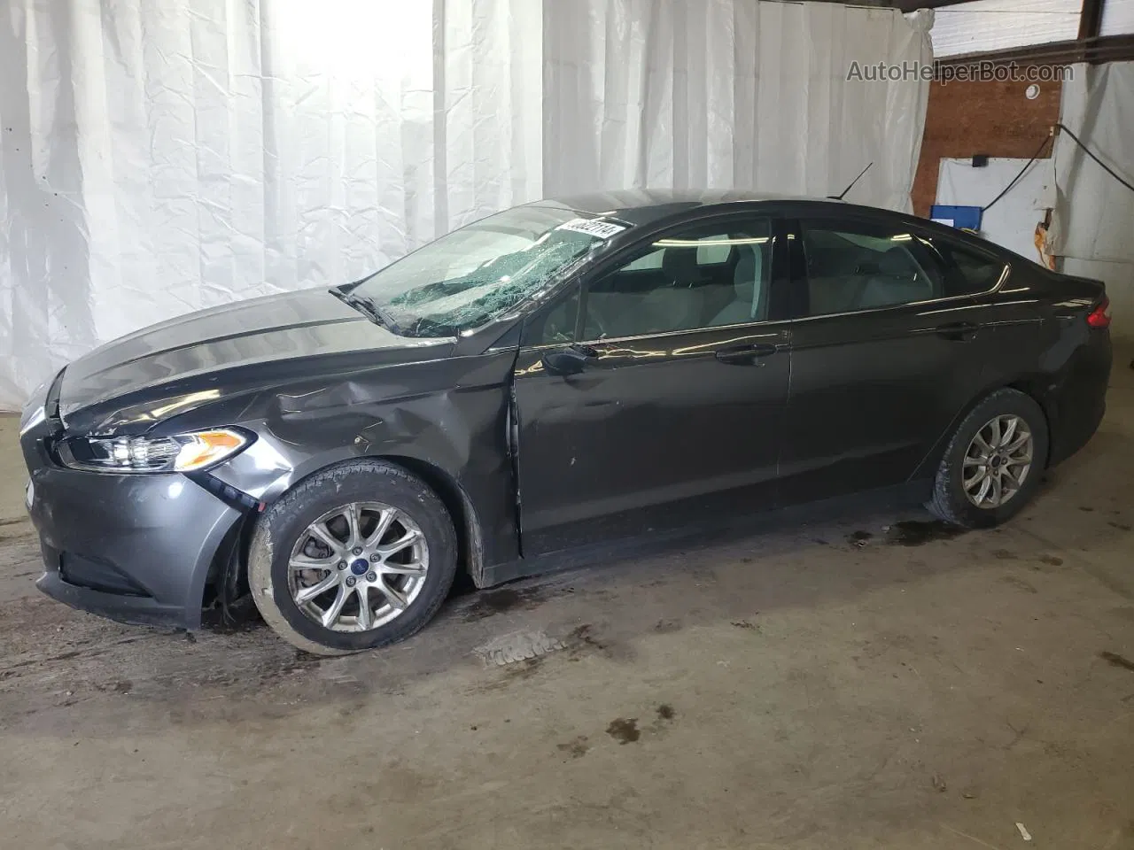 2015 Ford Fusion S Charcoal vin: 3FA6P0G75FR232603