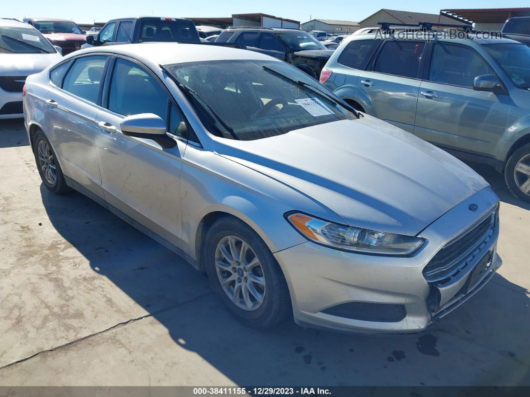 2016 Ford Fusion S Silver vin: 3FA6P0G75GR143549