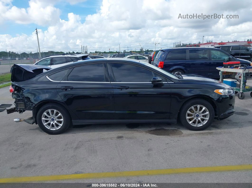 2016 Ford Fusion S Black vin: 3FA6P0G75GR245661