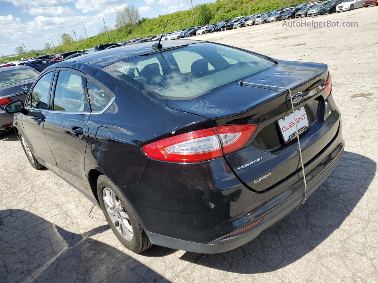 2016 Ford Fusion S Black vin: 3FA6P0G75GR377013