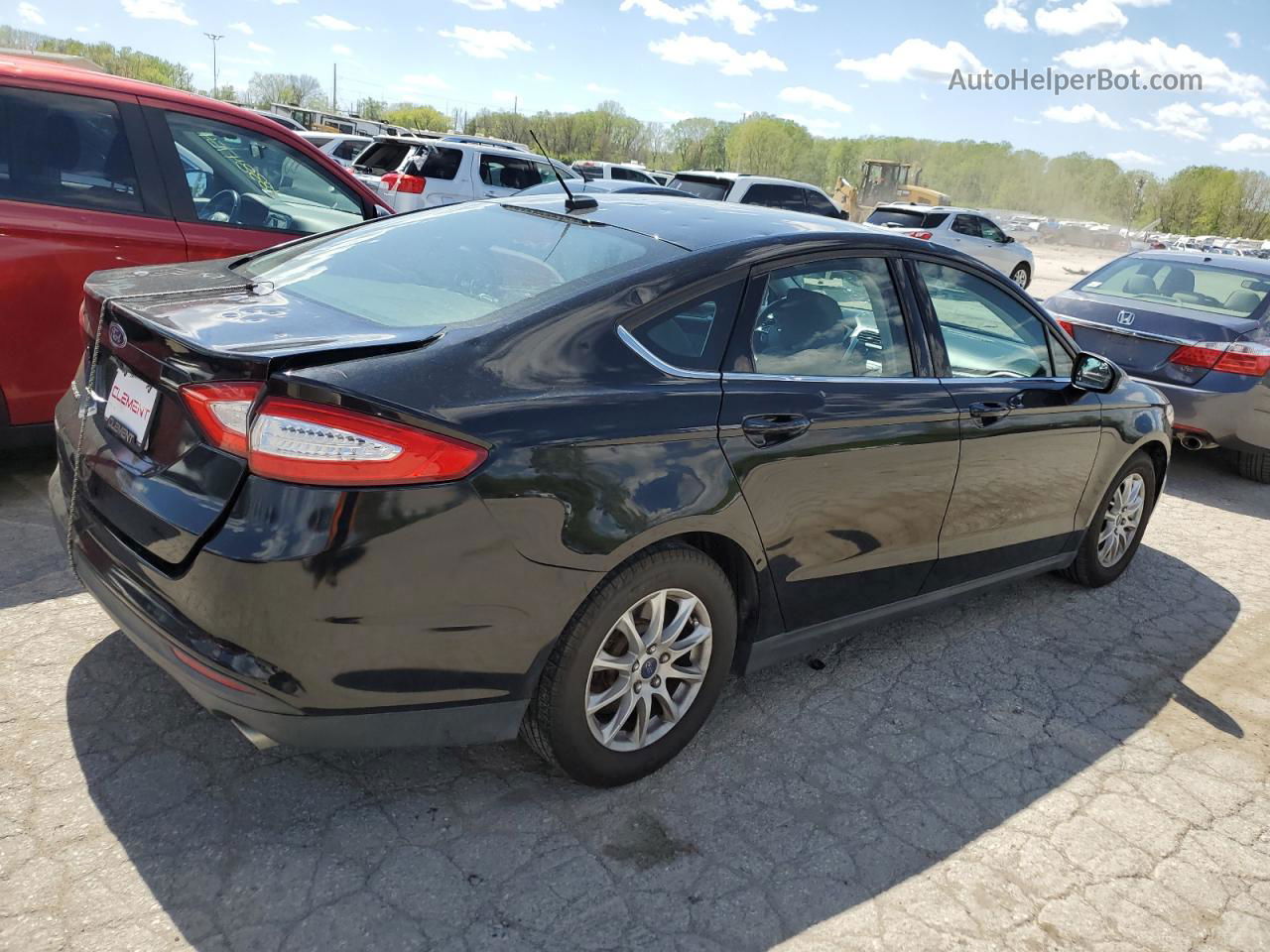 2016 Ford Fusion S Black vin: 3FA6P0G75GR377013