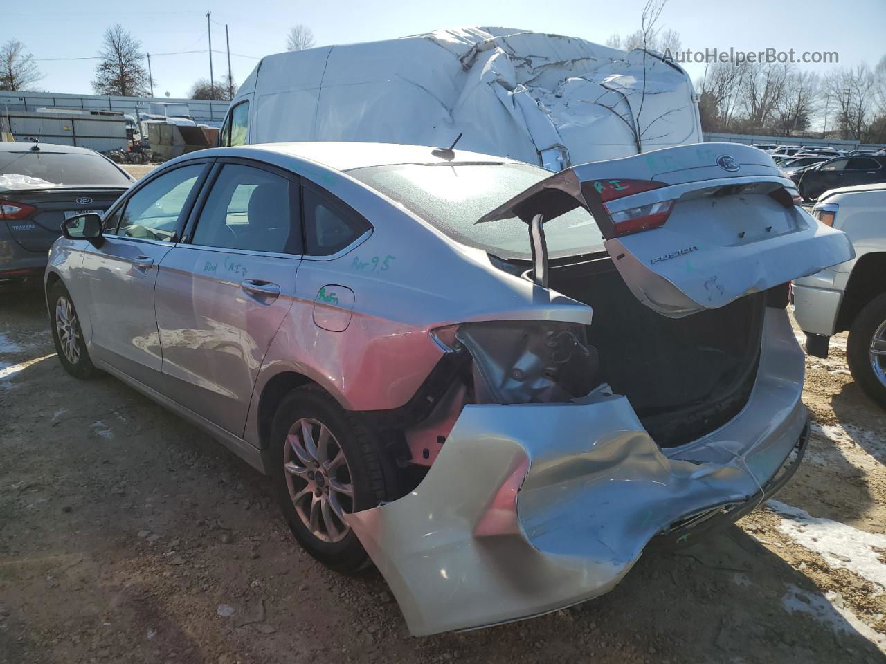 2017 Ford Fusion S Silver vin: 3FA6P0G75HR231521