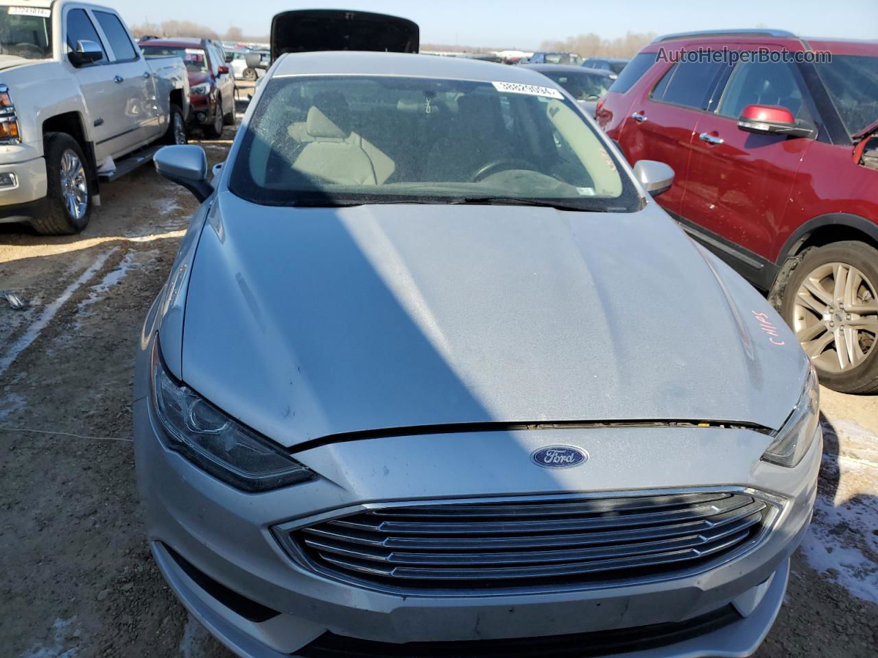 2017 Ford Fusion S Silver vin: 3FA6P0G75HR231521