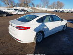 2017 Ford Fusion S White vin: 3FA6P0G75HR386926