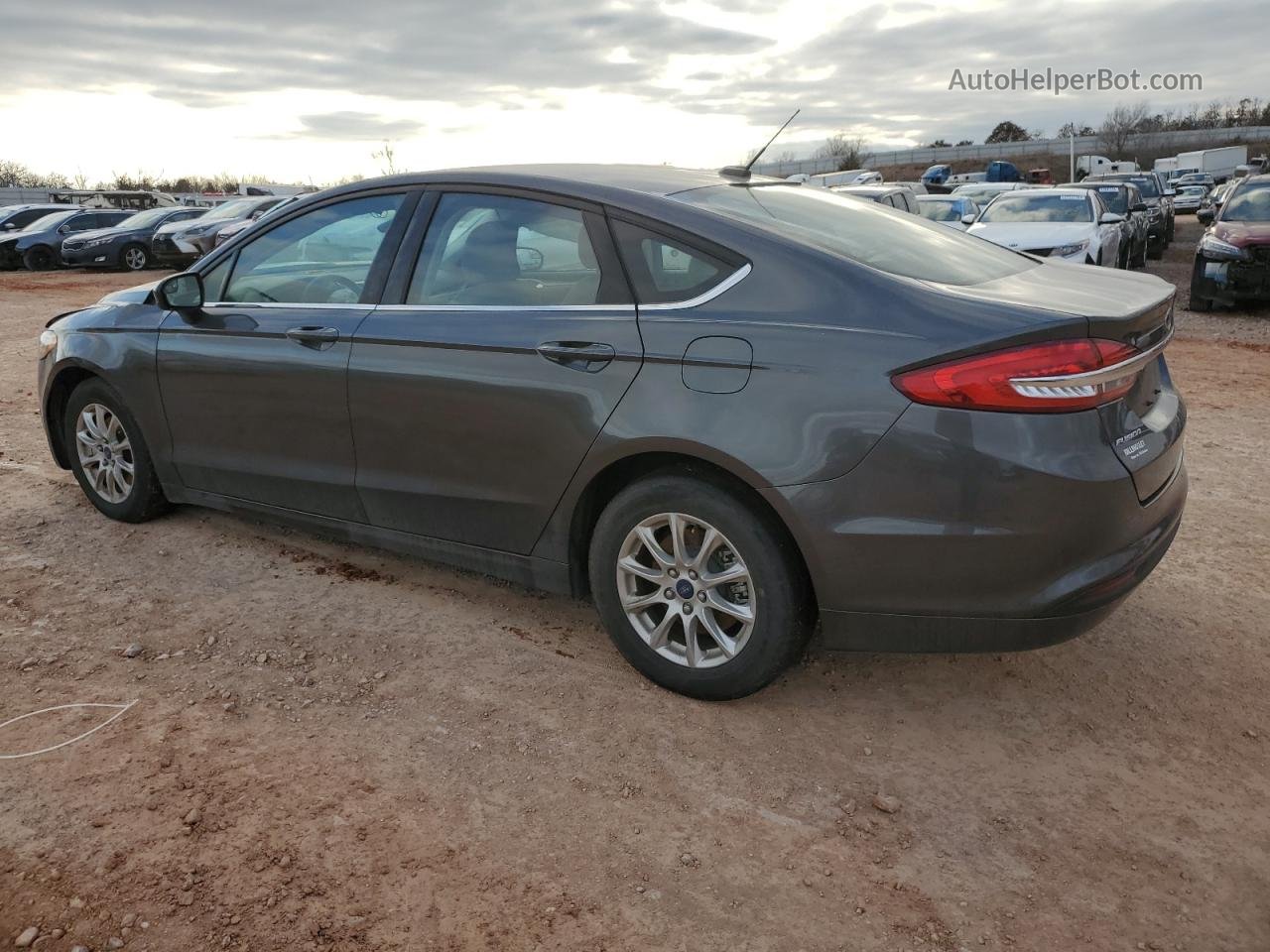 2018 Ford Fusion S Charcoal vin: 3FA6P0G75JR109702