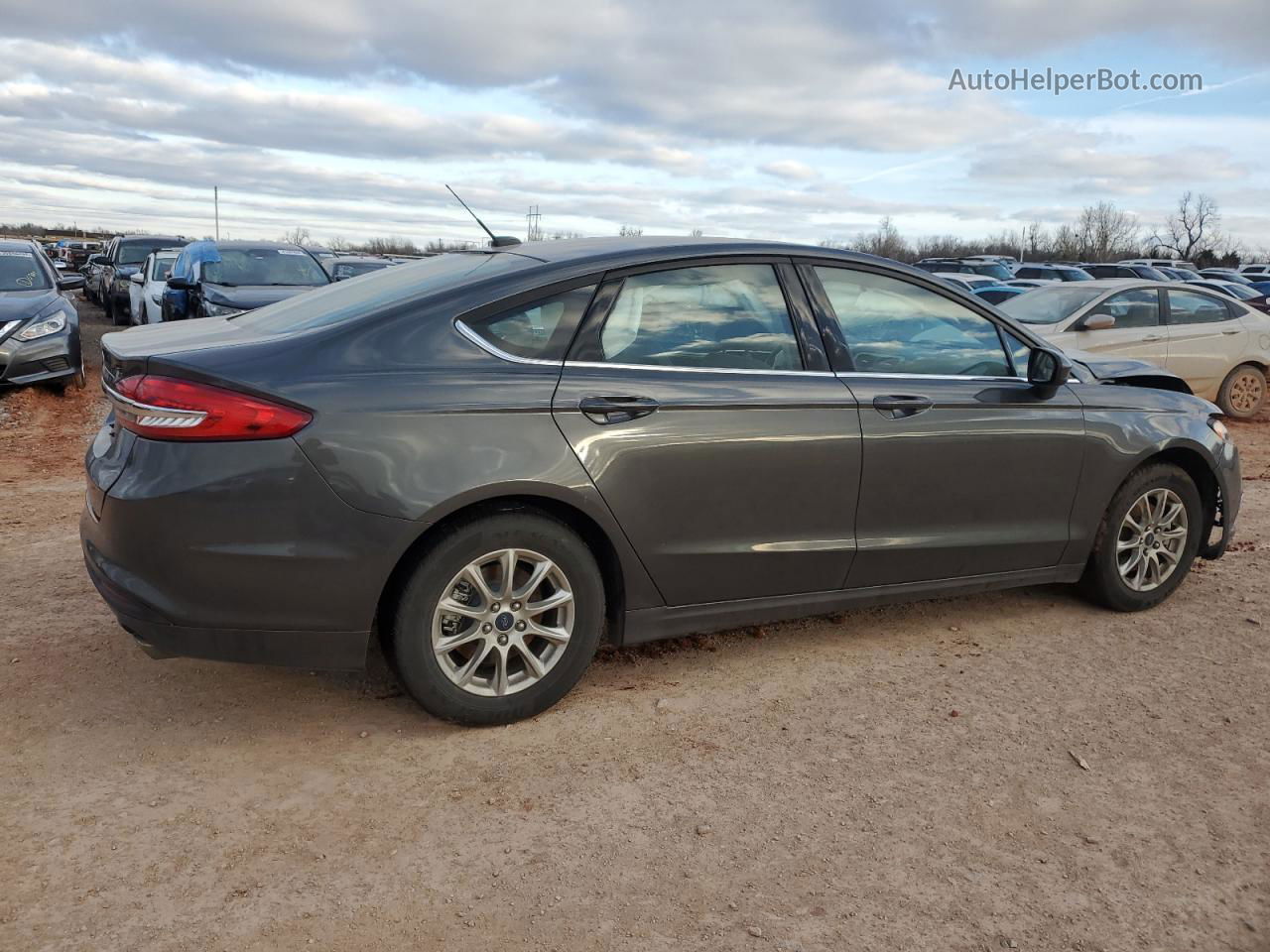 2018 Ford Fusion S Charcoal vin: 3FA6P0G75JR109702