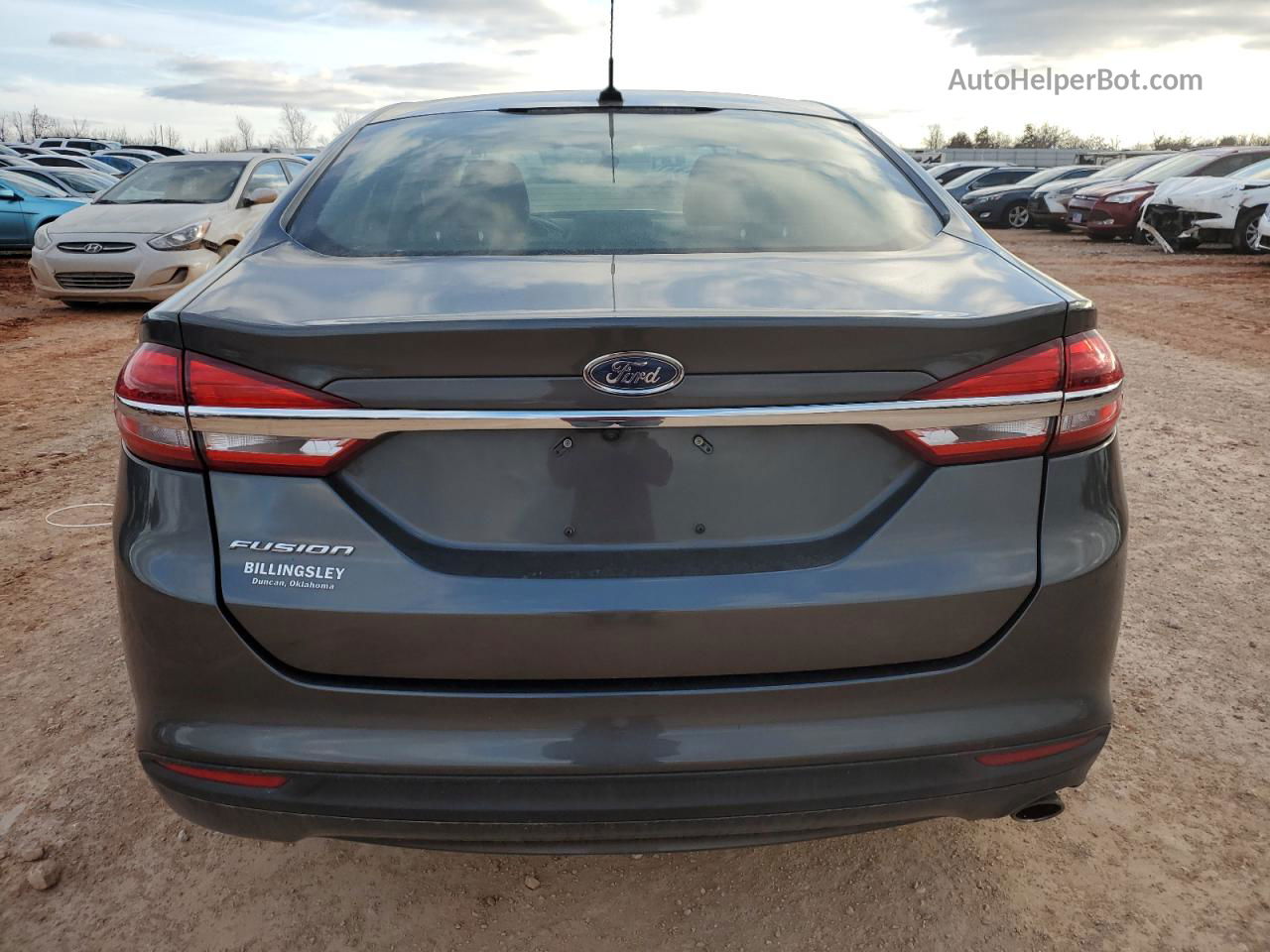 2018 Ford Fusion S Charcoal vin: 3FA6P0G75JR109702