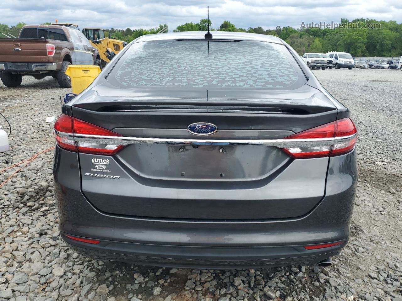 2018 Ford Fusion S Gray vin: 3FA6P0G75JR216538