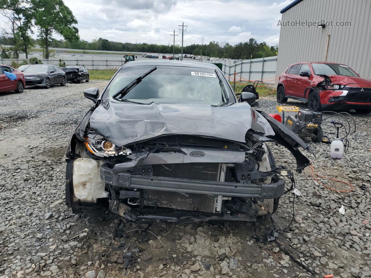 2018 Ford Fusion S Gray vin: 3FA6P0G75JR216538