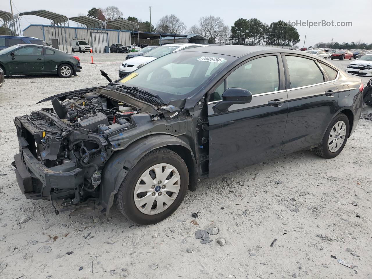 2019 Ford Fusion S Black vin: 3FA6P0G75KR276823