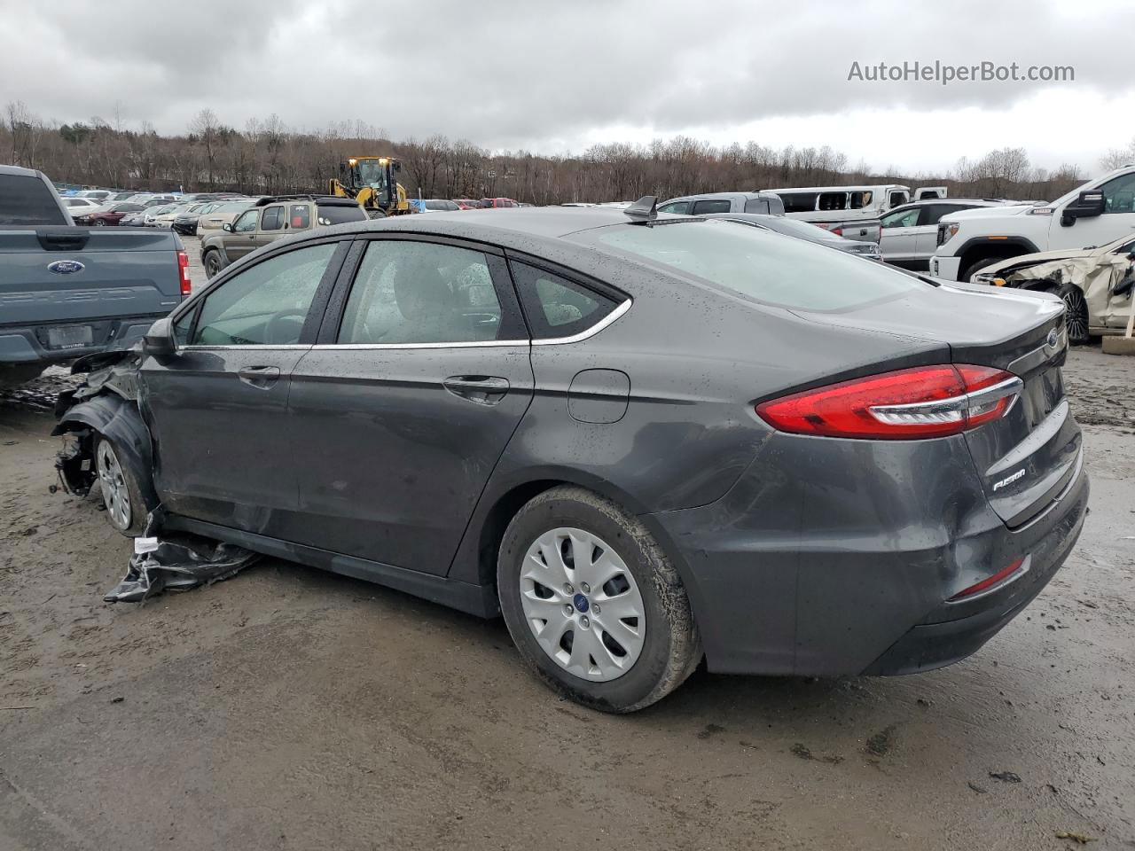 2020 Ford Fusion S Gray vin: 3FA6P0G75LR160877