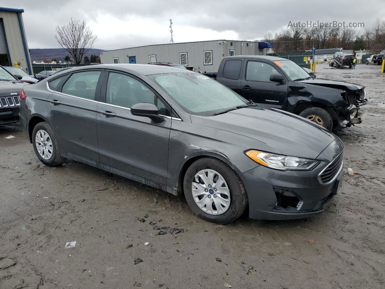 2020 Ford Fusion S Gray vin: 3FA6P0G75LR160877