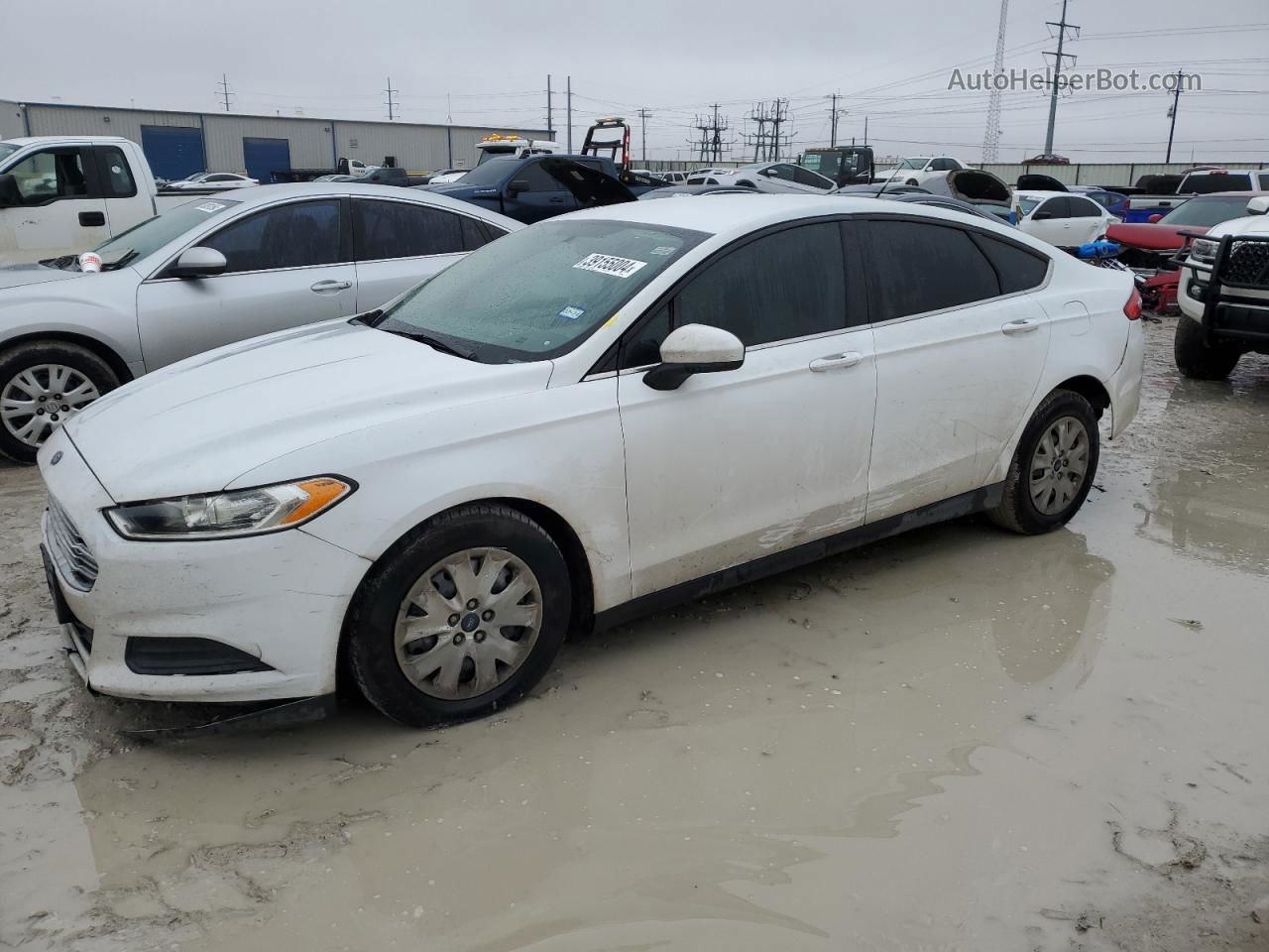 2013 Ford Fusion S Белый vin: 3FA6P0G76DR127968