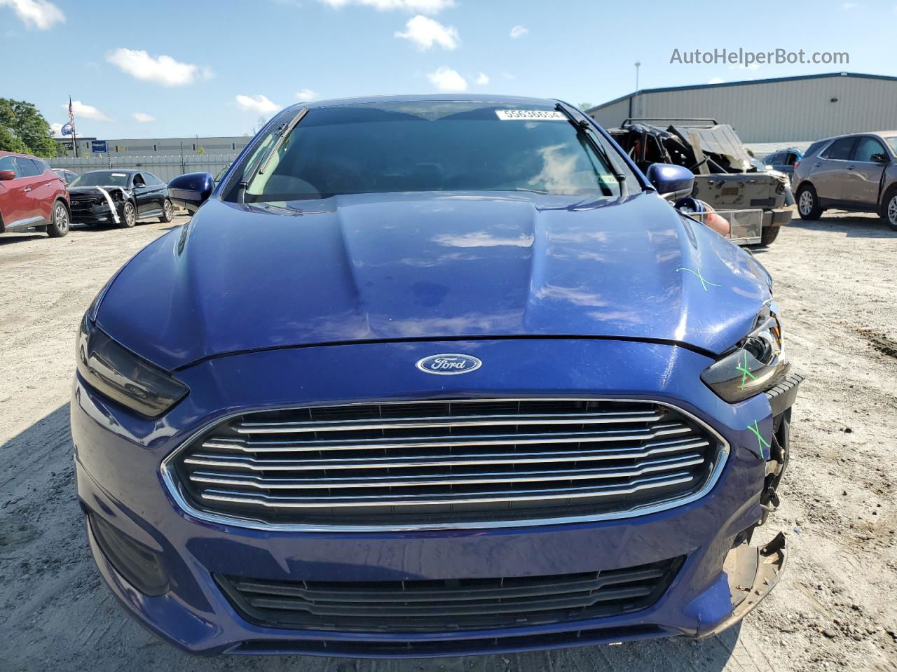 2013 Ford Fusion S Blue vin: 3FA6P0G76DR258351