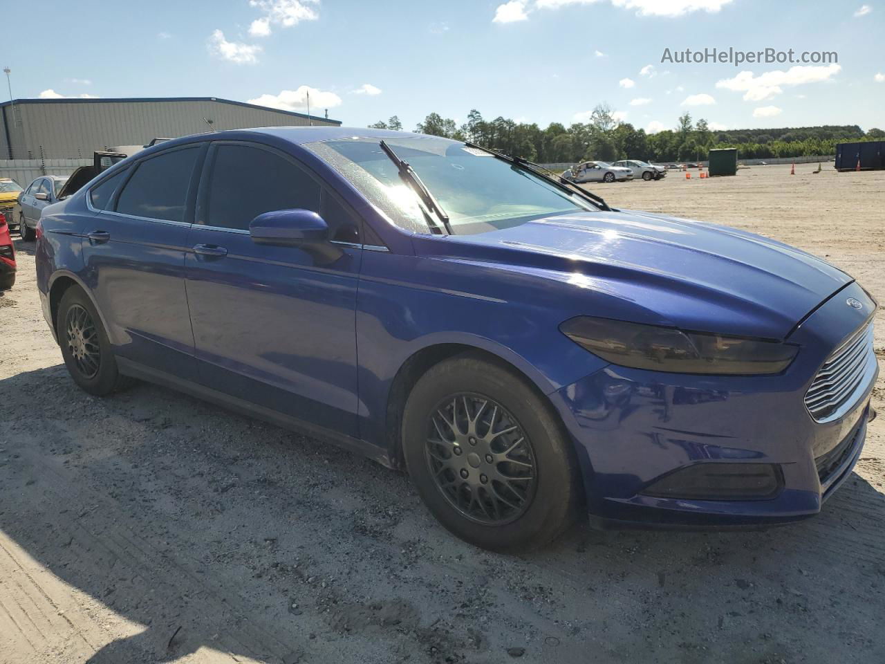 2013 Ford Fusion S Blue vin: 3FA6P0G76DR258351