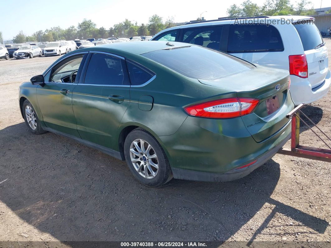 2014 Ford Fusion S Green vin: 3FA6P0G76ER278312