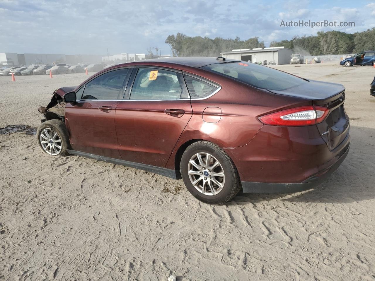 2015 Ford Fusion S Brown vin: 3FA6P0G76FR178115