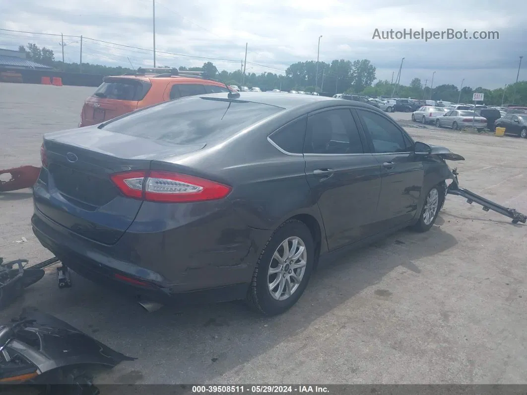 2015 Ford Fusion S Gray vin: 3FA6P0G76FR178325