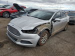 2015 Ford Fusion S Silver vin: 3FA6P0G76FR235090