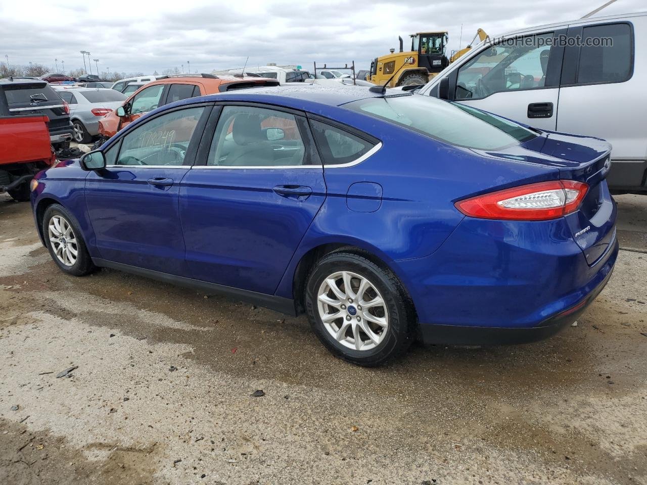 2015 Ford Fusion S Синий vin: 3FA6P0G76FR257090