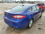 2015 Ford Fusion S Blue vin: 3FA6P0G76FR257090