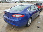 2015 Ford Fusion S Синий vin: 3FA6P0G76FR257090