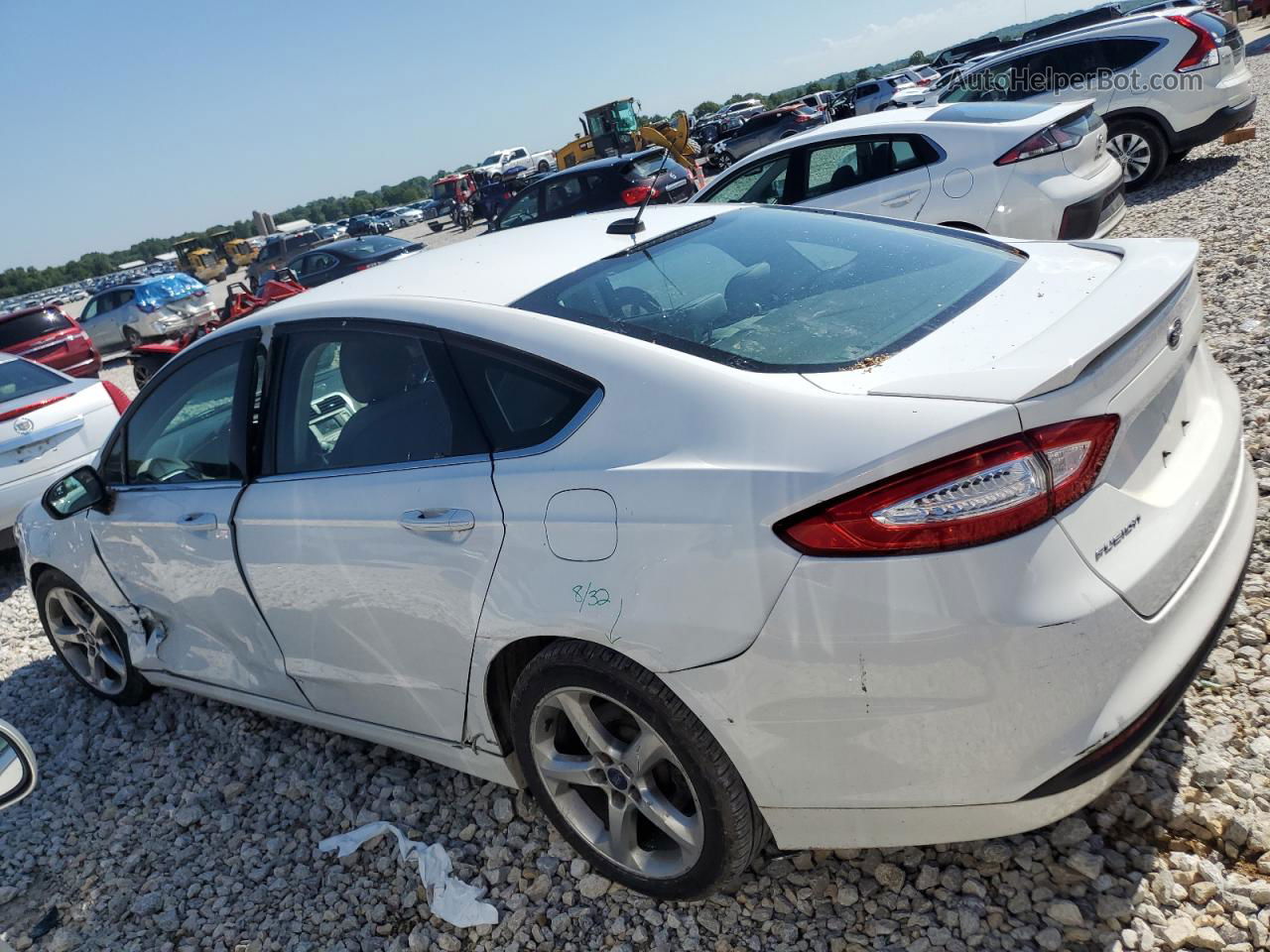 2016 Ford Fusion S White vin: 3FA6P0G76GR253168