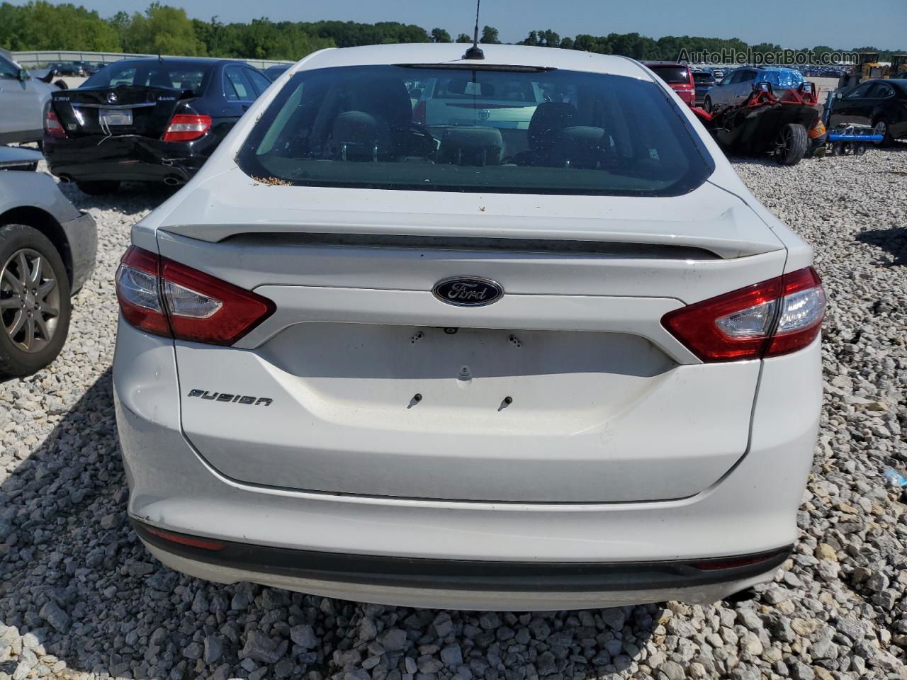 2016 Ford Fusion S White vin: 3FA6P0G76GR253168