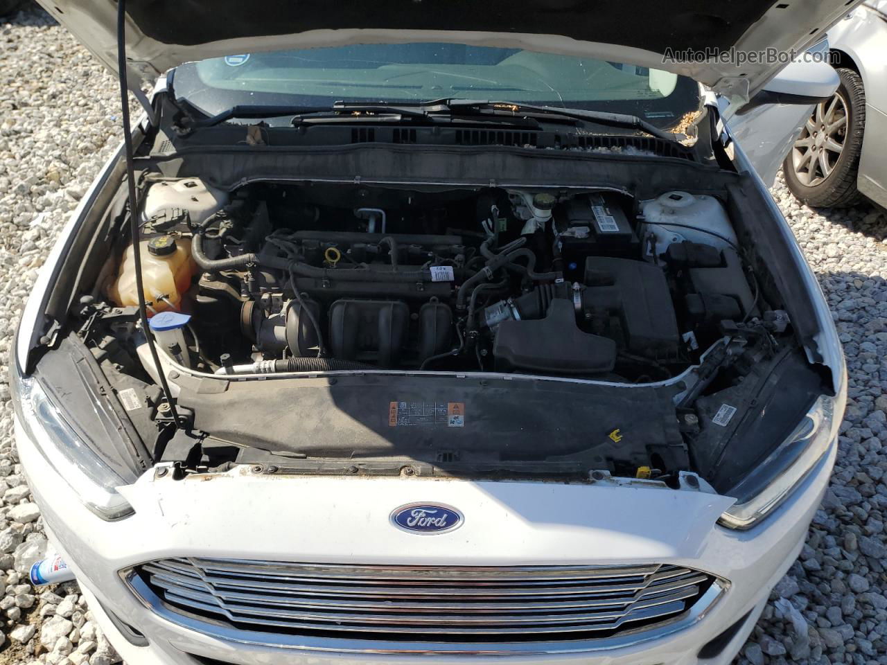 2016 Ford Fusion S Белый vin: 3FA6P0G76GR253168