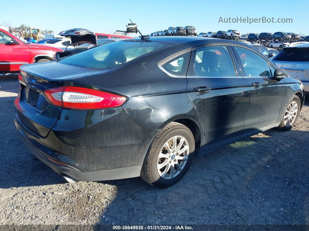 2016 Ford Fusion S Black vin: 3FA6P0G76GR324157