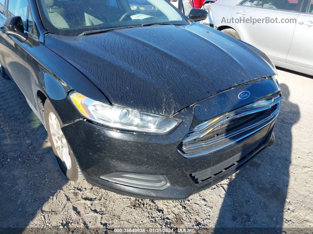 2016 Ford Fusion S Черный vin: 3FA6P0G76GR324157