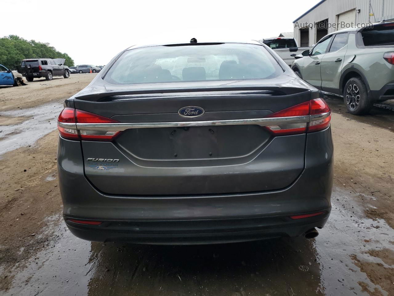 2017 Ford Fusion S Gray vin: 3FA6P0G76HR391987