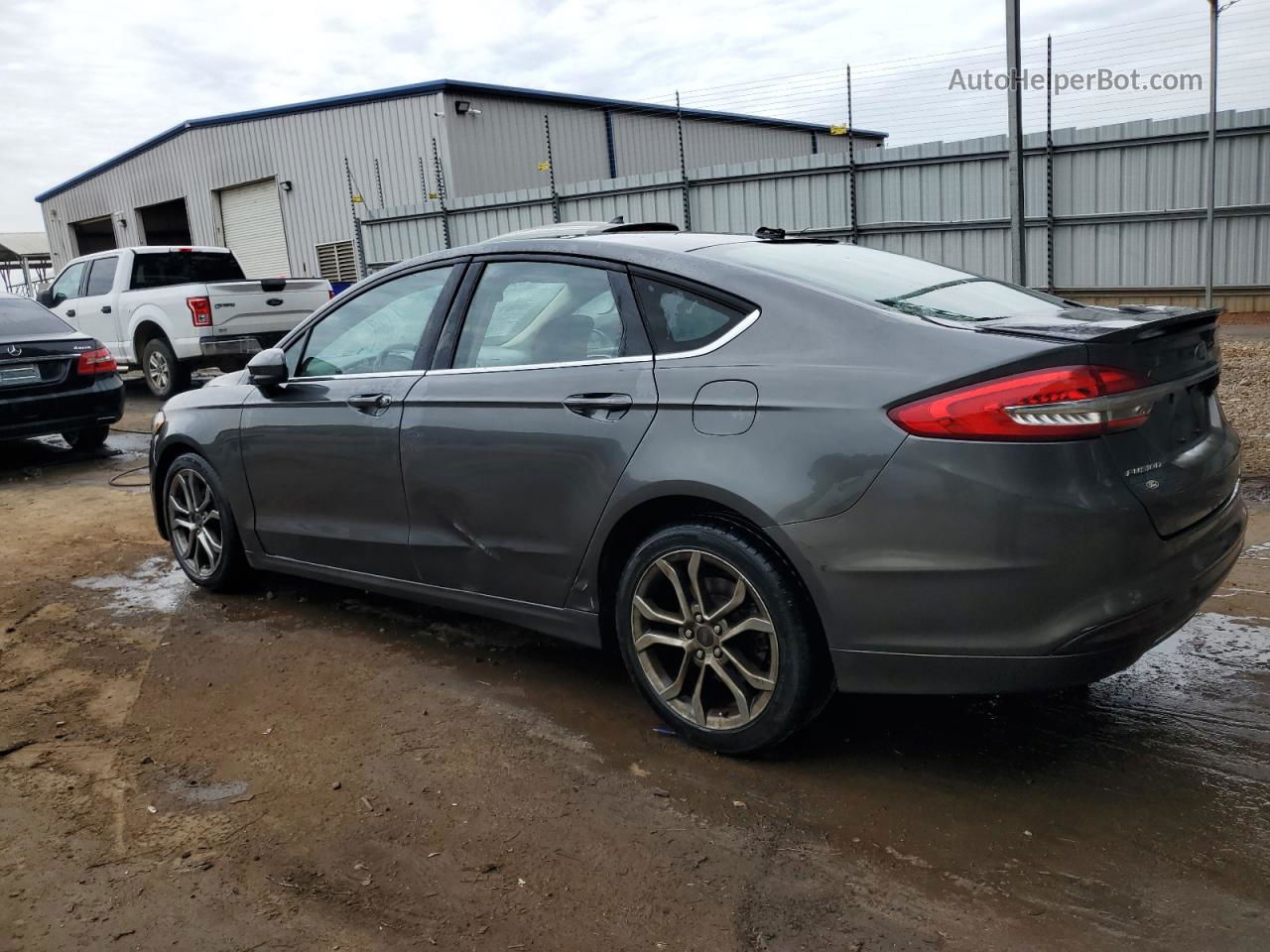 2017 Ford Fusion S Gray vin: 3FA6P0G76HR391987