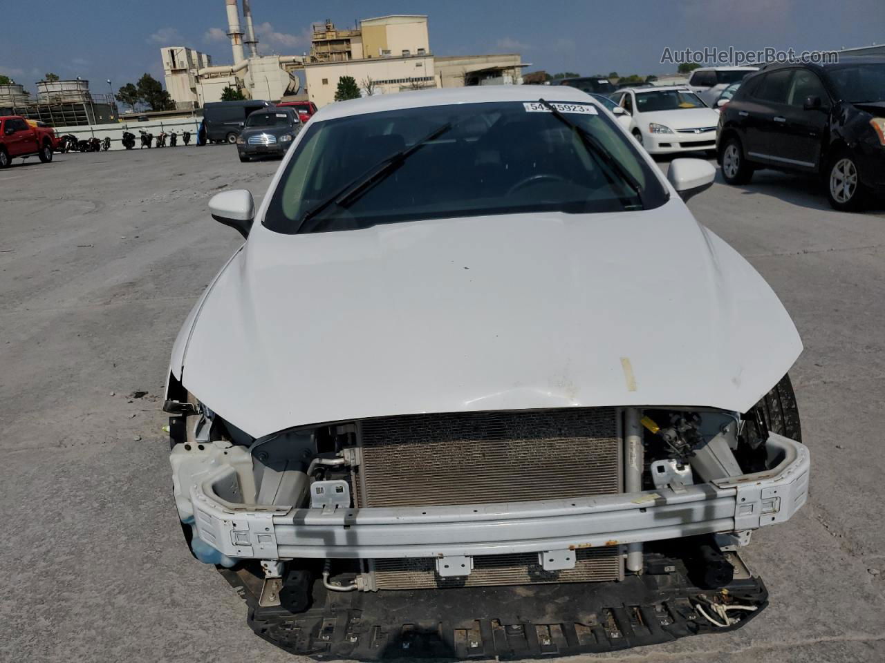 2018 Ford Fusion S White vin: 3FA6P0G76JR158309