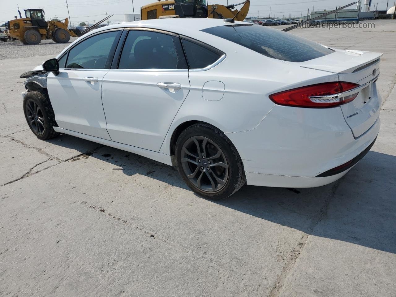 2018 Ford Fusion S White vin: 3FA6P0G76JR158309