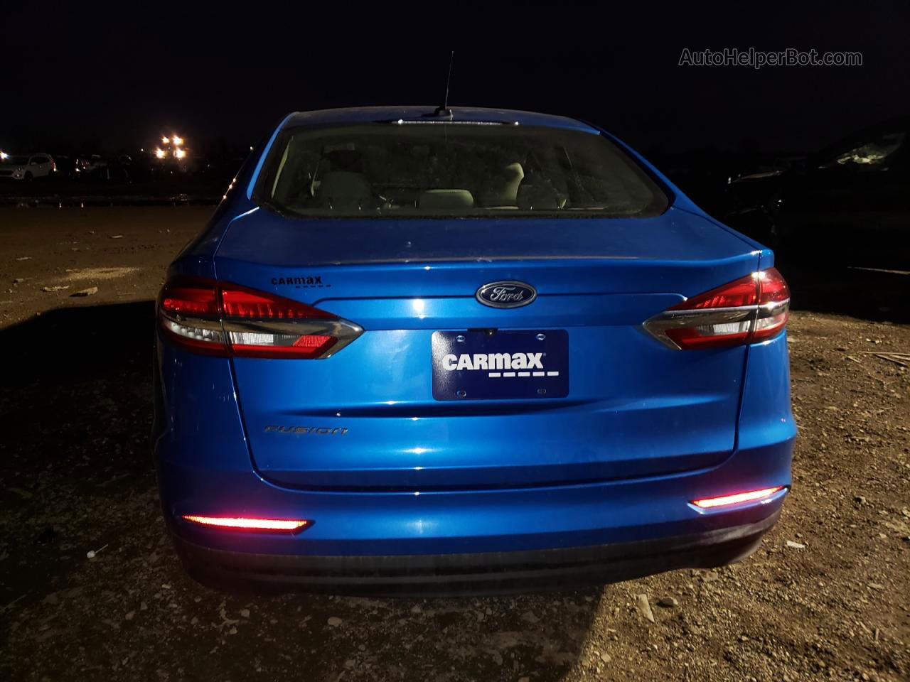 2019 Ford Fusion S Blue vin: 3FA6P0G76KR131676