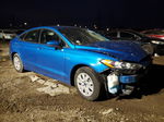 2019 Ford Fusion S Blue vin: 3FA6P0G76KR131676