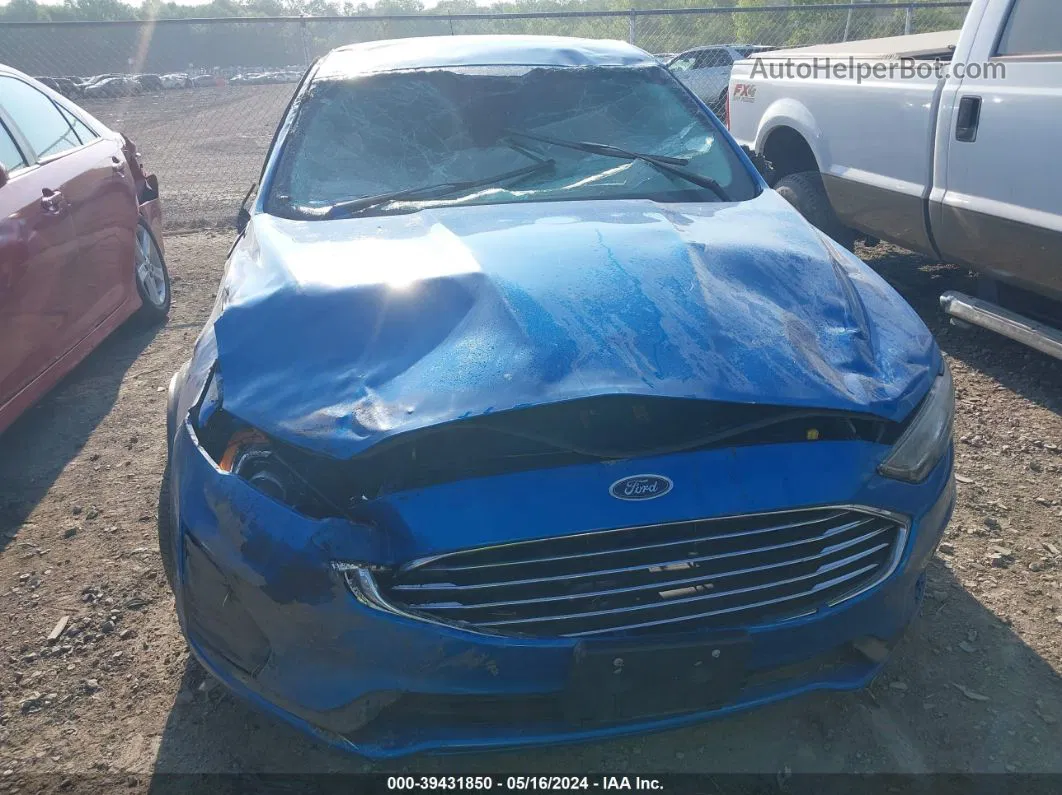 2019 Ford Fusion S Blue vin: 3FA6P0G76KR287085