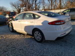 2020 Ford Fusion S White vin: 3FA6P0G76LR226546